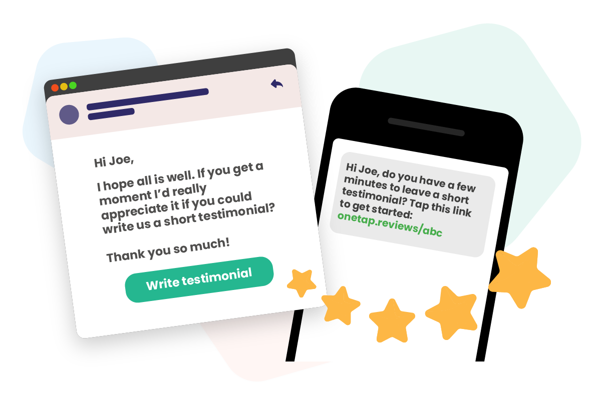 Automated review request emails and SMS